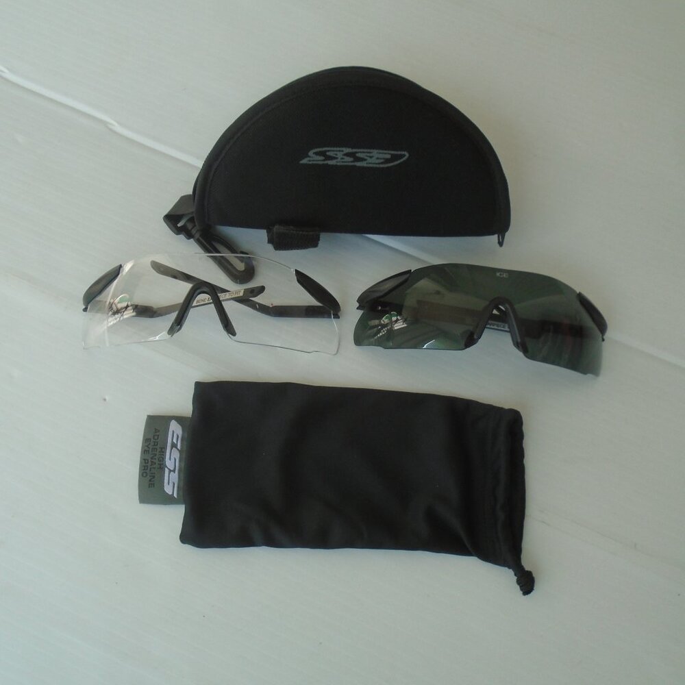ESS High Adrenaline Military Style Ice Sunglasses and Safty Glasses in Case